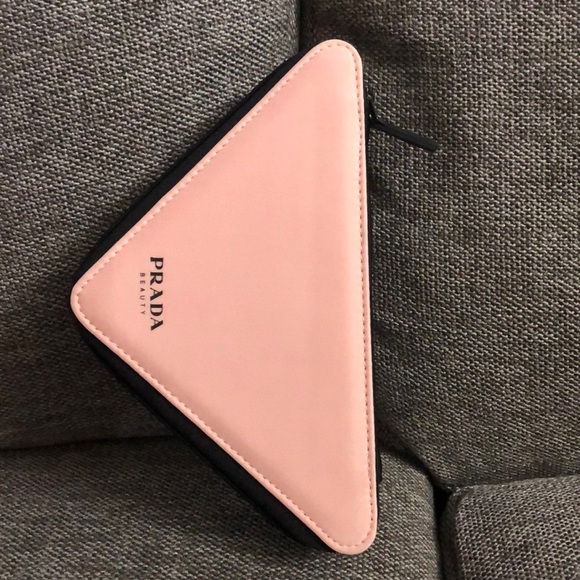 Prada Beauty Triangle Pouch Cosmetic Bag Authentic - Picture 6 of 15